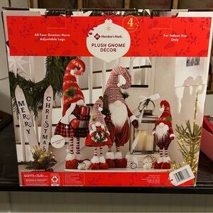 Plush Gnome Decor - Red and White